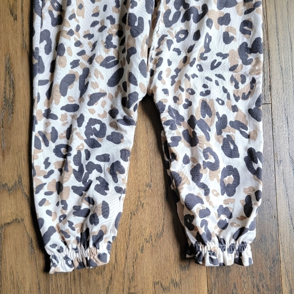 JESSICA SIMPSON BABY GIRLS RUFFLE LEOPARD CHEETAH ROMPER JUMPER JUMPSUIT W/ TIE - Picture 4 of 6